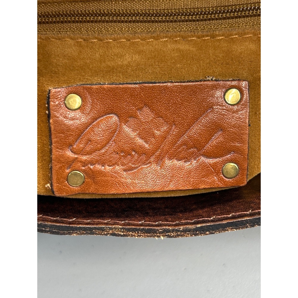 Patricia Nash Tooled Leather Shoulder Bag Brown Paisley Embossed Tassel - Picture 16 of 16